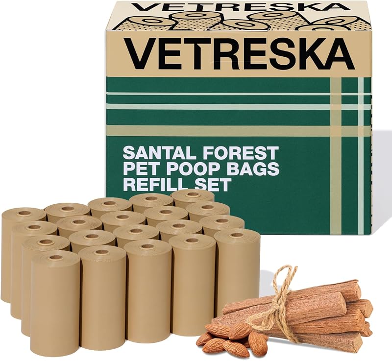 Bolsas para Fezes de Cães e Gatos VETRESKA, Extra Grossas, Perfumadas, 300 unidades