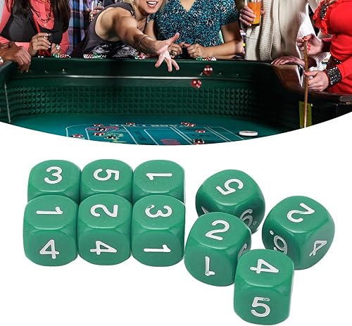 Miniatura 2 de Dados verdes, dados de 6 caras, 20 piezas de dados poliédricos de plástico de 6 caras, dados de entrenamiento de seis caras, dados de entrenamiento