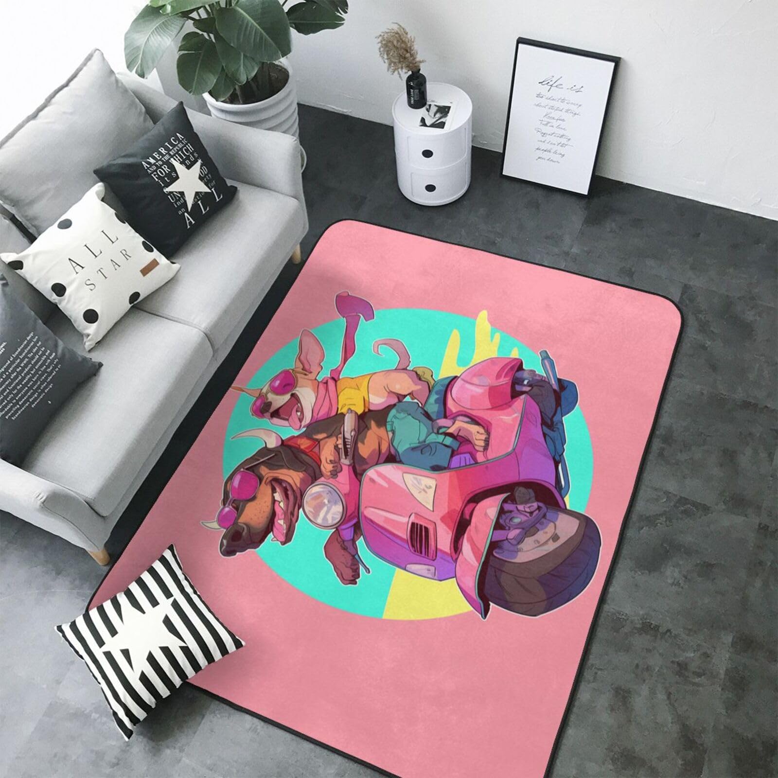 Tapis bouledogue français frais et doux pour salon cocooning