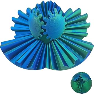 Gear Ball - GearSphere Steampunk Whirling Wonder Fidget - 3D Printed Spin Ball for Adults and Kids - Stress Relief and Anxiety Relaxing Toy