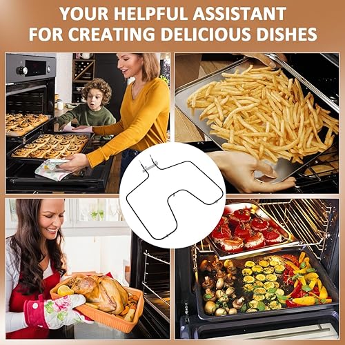 Miniatura 7 de WB44K10005 Horno Horno Elemento adecuado para horno GE Hotpoint Americana, reemplaza rb526h3ww, rb757bh1wh, rb787wh1ww, rb787ch2cc, jbs03h2wh,