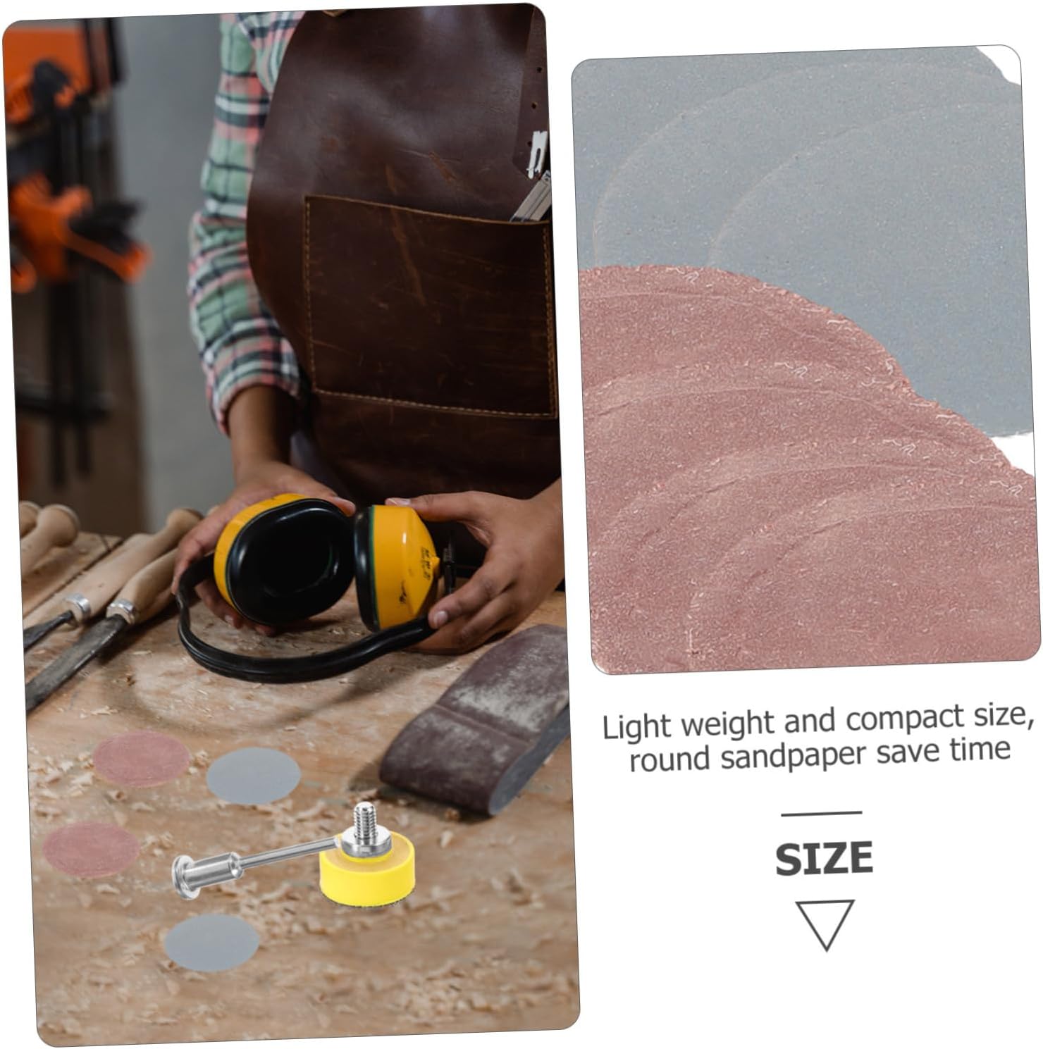 Sandpaper,3 Sets Drill Sanding Attachment Sandpaper Machine Sanding Sponge Multi Tool Sanding Pads Screwdriver Sanding Discs Hook and Sanding Pad Oscillating Tool Sander Sand Paper Flocking