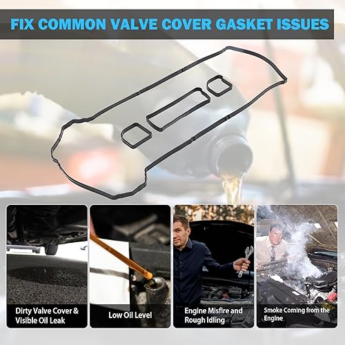 Miniatura 7 de Juego de juntas de tapa de válvula – Compatible con 2.0L 2.3L 2.5L Ford Escape, Focus, Funsion, Ranger, Transit Connect, Mazda 3, 5, 6, CX-7, MX-5,