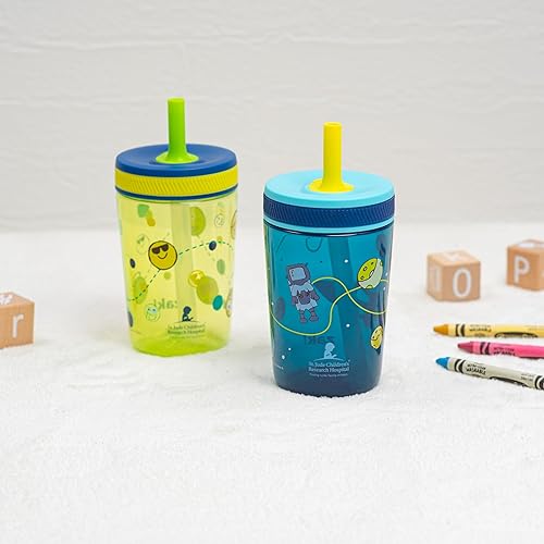Vista 149 de Zak Designs Kelso Princesas Disney - Vasos para niños pequeños, paquete de 2 vasos de plástico de 15 oz, a prueba de fugas