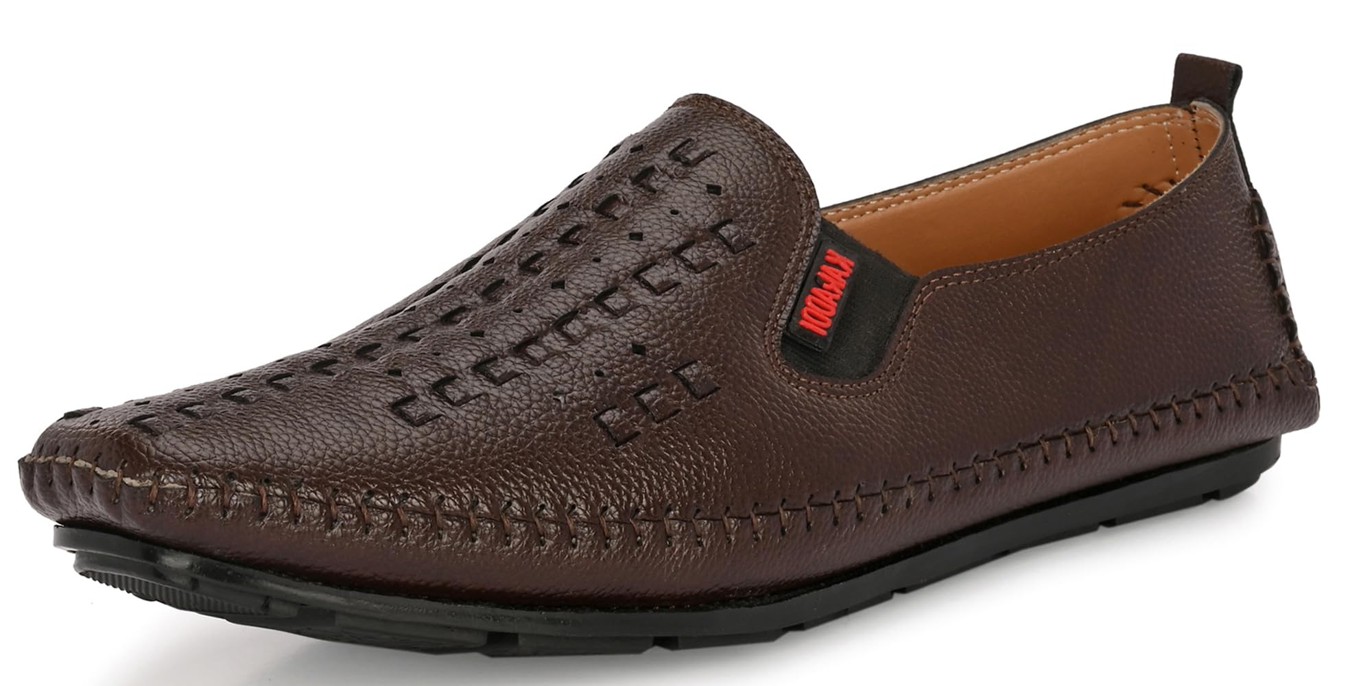 Karaddi Hand Stitched Mens Loafer 6070 Back Open Shoes for Men Casual Loafer Half Shoes for Men Suj Boy Punjabi Jutti Nagra Slip On Shoes for Men Brown 8 UK/Ind (B0BFWD1HXB) Amazon Price History, Amazon Price Tracker