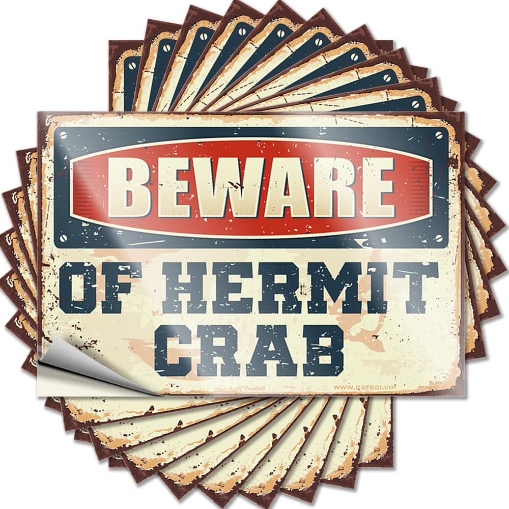 Beware of Hermit Crab Goods Fuzzy - Funny Sticker Designer Waterproof Decal(12X18CM)