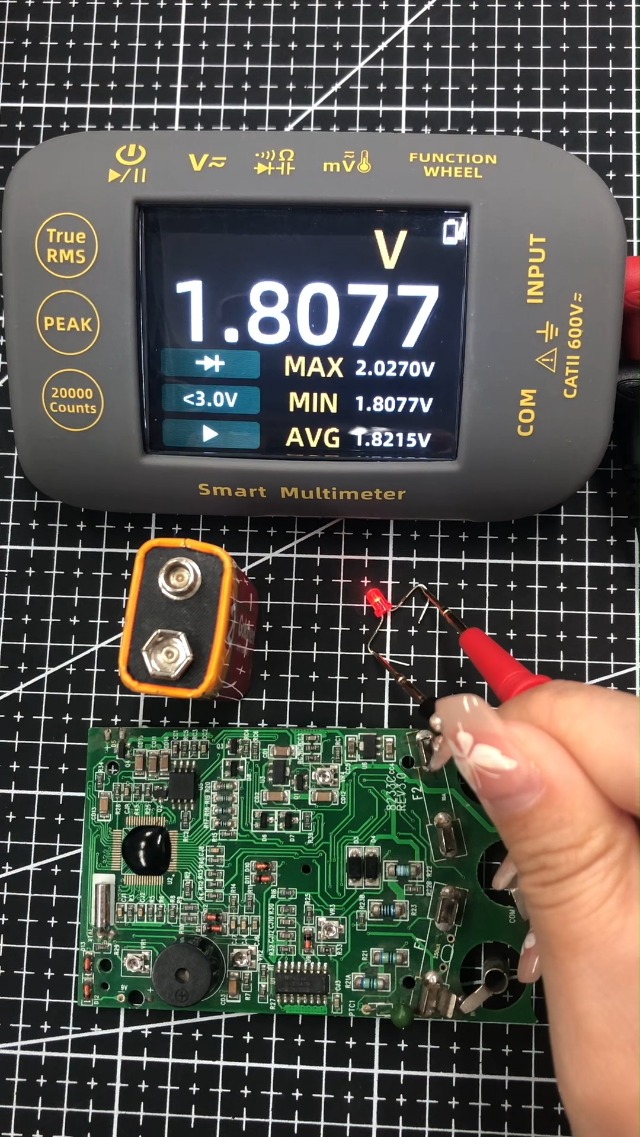 Image of BSIDE Digital Multimeter 20000 Counts TRMS Rechargeable Multimeter with 2.8'' Color Screen Volt Meter Temperature Resistance Capacitance Diode Frequency Continuity Voltage Tester with Max /Min /Ave