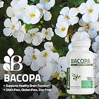 Vista 4 de Bronson Bacopa apoya la función cerebral saludable y el rendimiento mental, hierba tradicional, sin OGM, 90 cápsulas vegetarianas
