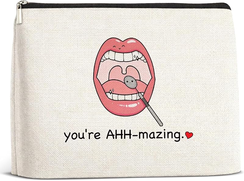 Dentist Gift Makeup Bag, Dental Hygienist Gifts