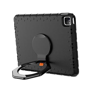 for iPad Pro 12.9 Case 6th/5th/4th/3rd Generation with 360° Rotating Stand & Pencil Holder, Heavy Duty Cute Cover for iPad Pro 12.9 inch 2022/2021/2020/2018, Black - Amazon product rated Grade A