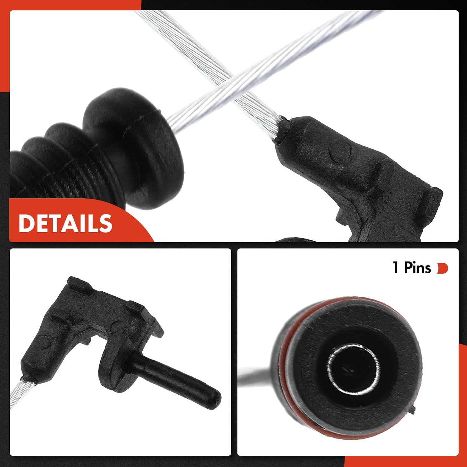 A-Premium Front and Rear Disc Brake Pad Wear Sensors Compatible with Mercedes-Benz G500 2000-2008, G55 AMG 2003-2004, G550 2009-2015, ML430 1999-2001, ML55 AMG, 4-PC Set