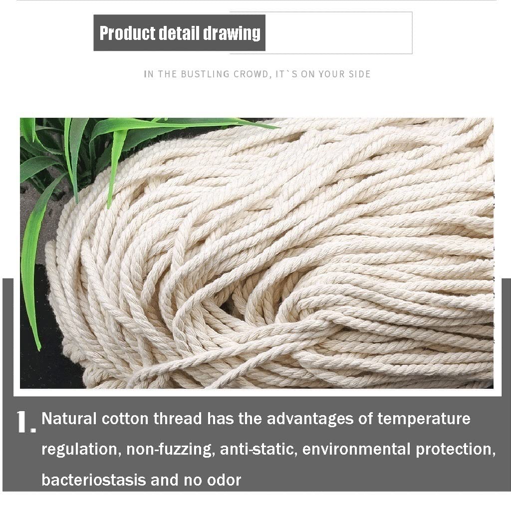 Tapices Macramé Hilo de algodón de Plumas Tejido a Mano montado en la Pared y Tapiz de Poste de Madera Natural, decoración artística del Dormitorio, Pared de la Sala de Estar