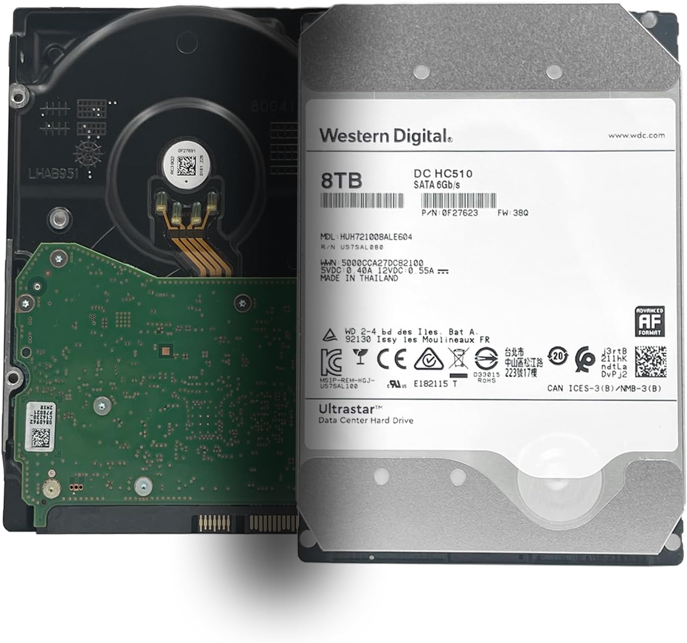 HGST WD Ultrastar DC HC510 8TB 7200 RPM 512e SATA 6Gb, s 3.5inch SE Helium Hard Drive (HUH721008ALE604) (Renewed)