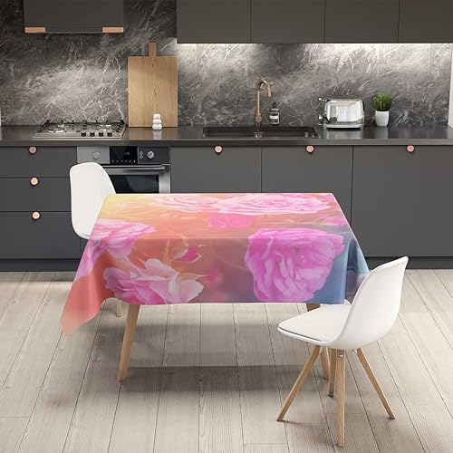 Miniatura 7 de Retro 60S 70S Design Manteles para mesa de 6 Sillas - Decoración de mesa de picnic pequeña de 54 x 72 pulgadas