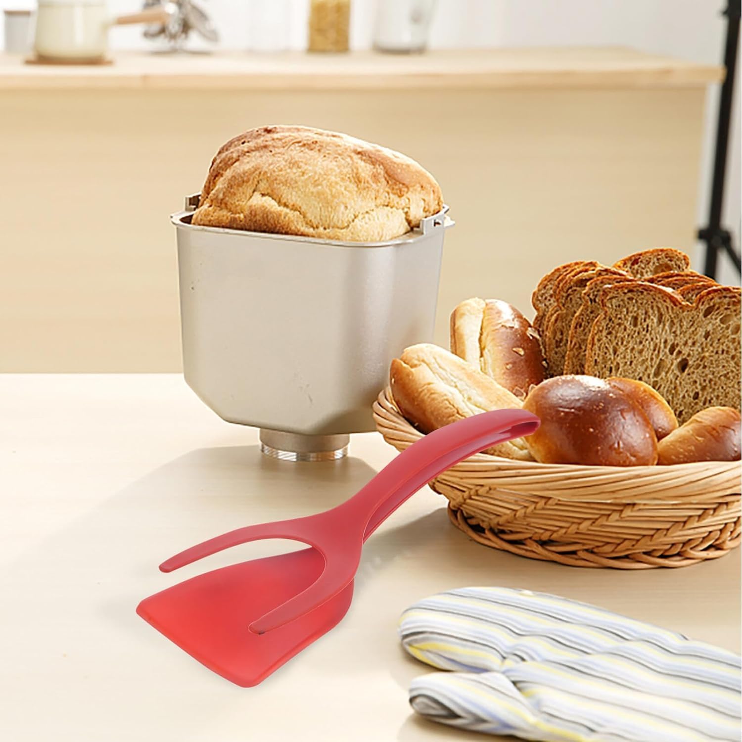 Pinza Spatola 2 In 1 Per Cucina – Gira E Impugna, Per Pancake, Pesce, Frittate E Bistecche - 4