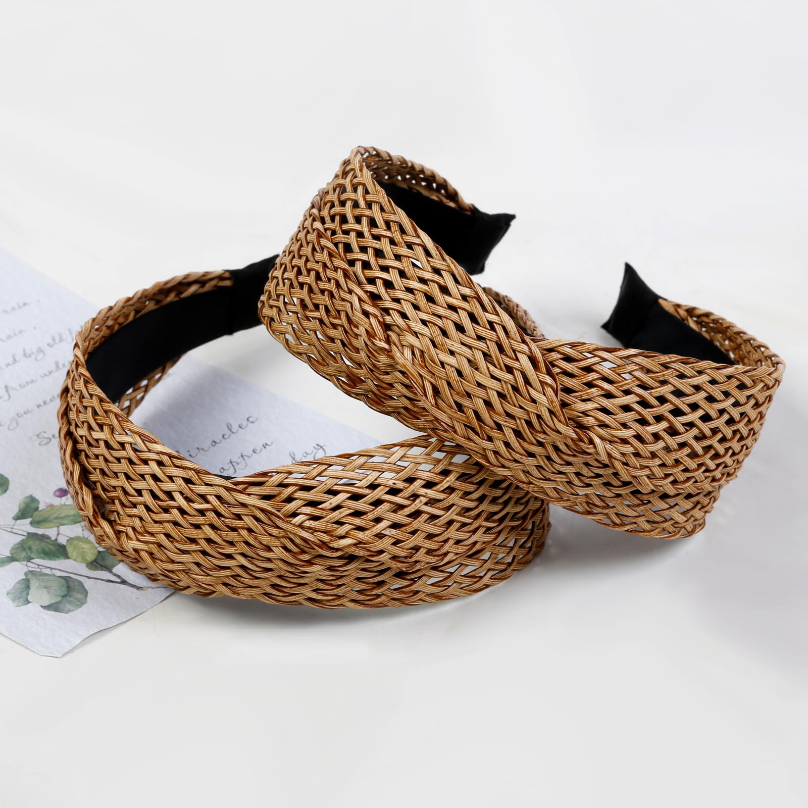 Amazon.com : Tobeffect Straw Headbands for Women, 2 Packs  display picture 2