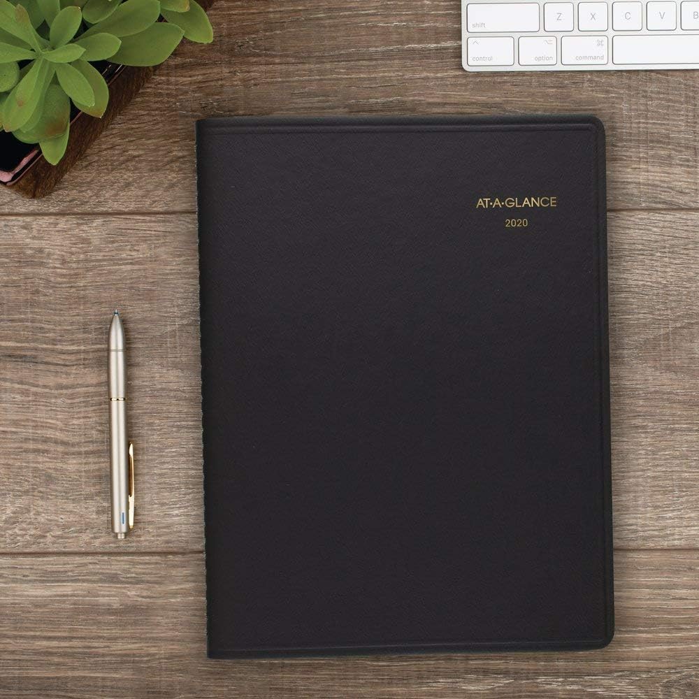 2020 Monthly Planner by AT-A-GLANCE, 9" x 11", Large, 15 Months, Black (7026005)