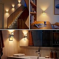 Vista 7 de Paquete de 2 luces LED de noche, regulable, sensor de atardecer a amanecer, brillo ajustable de 0-100 lúmenes, 3000 K, montaje en pared