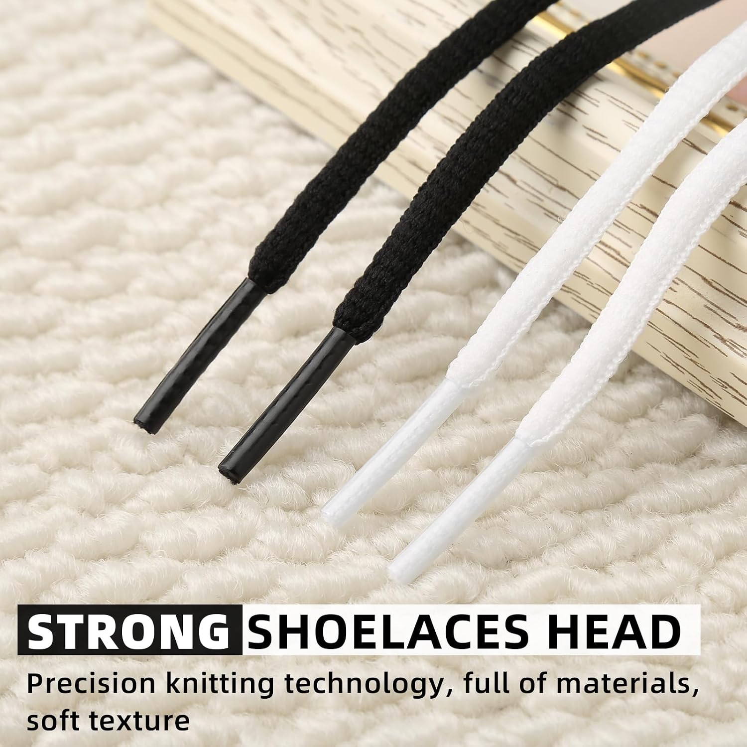 1 Pair Flat Shoe Laces for Sneakers, 54" Shoelaces for Sneakers, 5/16” Wide Athletic Shoelaces for Replacement