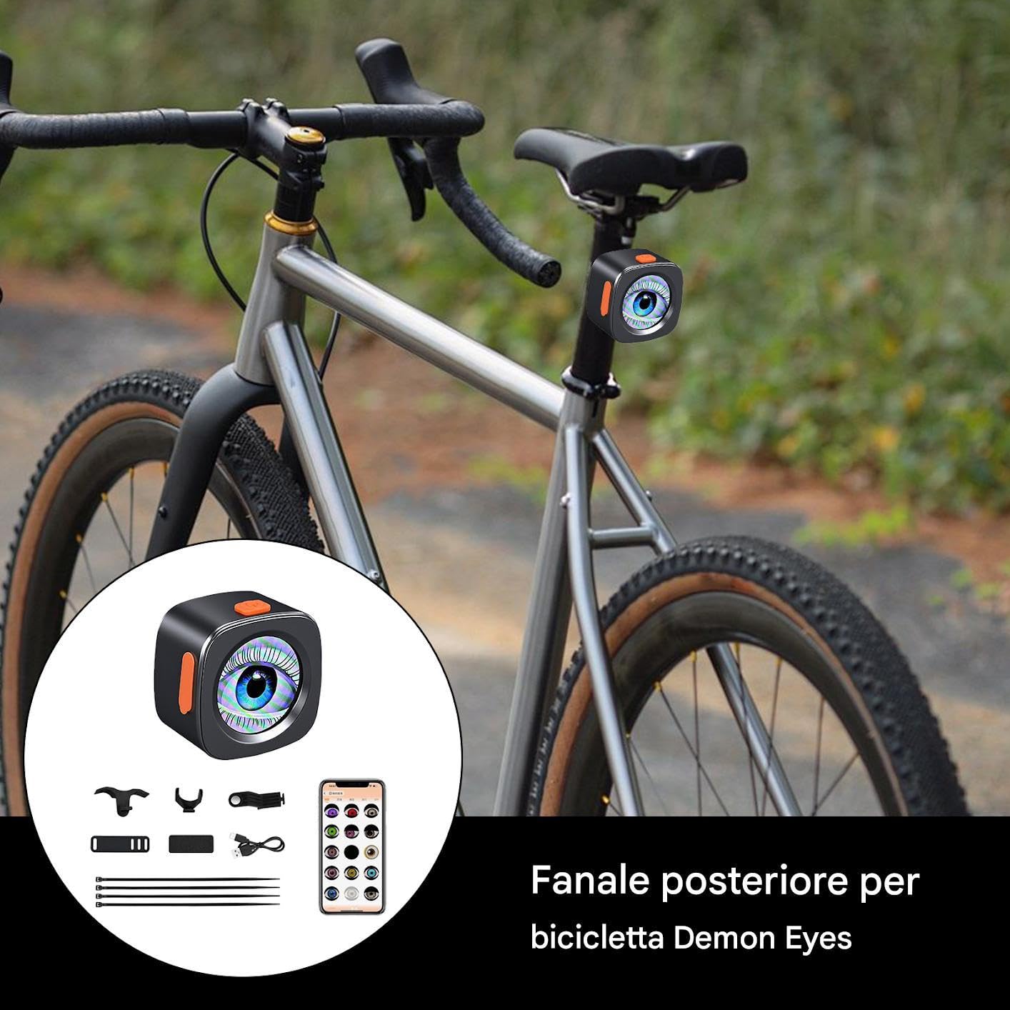 Luce posteriore da bici Lampada LED Impermeabile ad Alta Luminosità e | ricaricabili per bici per guida notturna Luce Notturna LED Impermeabile Luminosa Ciclismo Notturno, Pendolarismo,