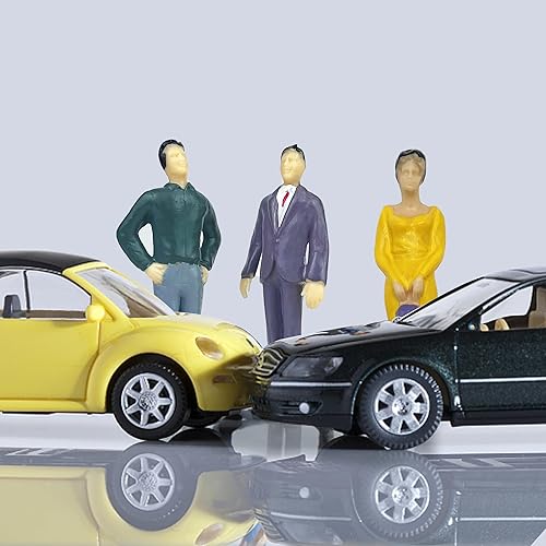 Miniatura 6 de XIPEGPA 70PCS People Figurines Mini Trains Architectural 1:25 1:50 1:75 1:87 Scale Painted Figures Plastic Small Dollhouse People Standing and Seat