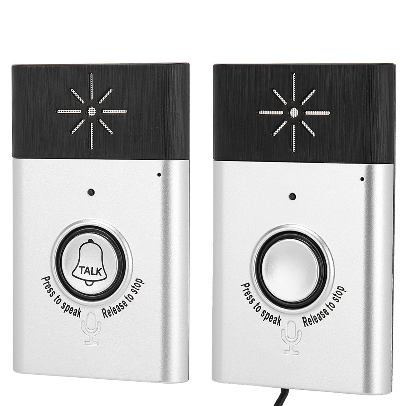 Sonnette et Interphone Vocal Portable 2,4 GHz sans Fil, Système D'interphone avec Installation Facile pour la Sécurité du Bureau à Domicile