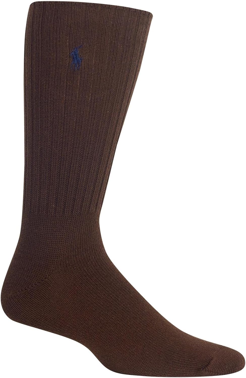Polo Men's Classic Crew Socks, Dark Brown, 10-13