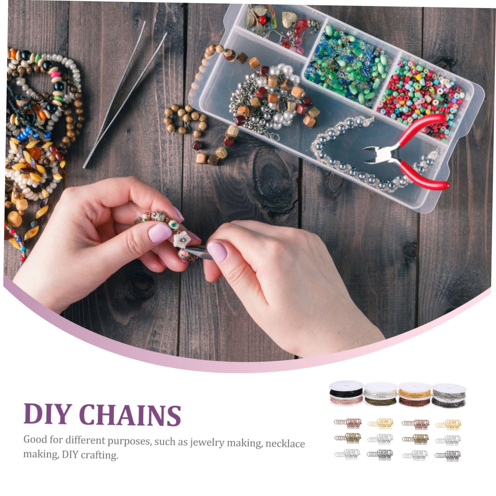 HAPINARY Schmuckherstellung Zubehör Hummerschnalle Offene Ringe Halsketten Verbindungsschnalle Diy Bastelkette Ketten Für Schmuck Machen