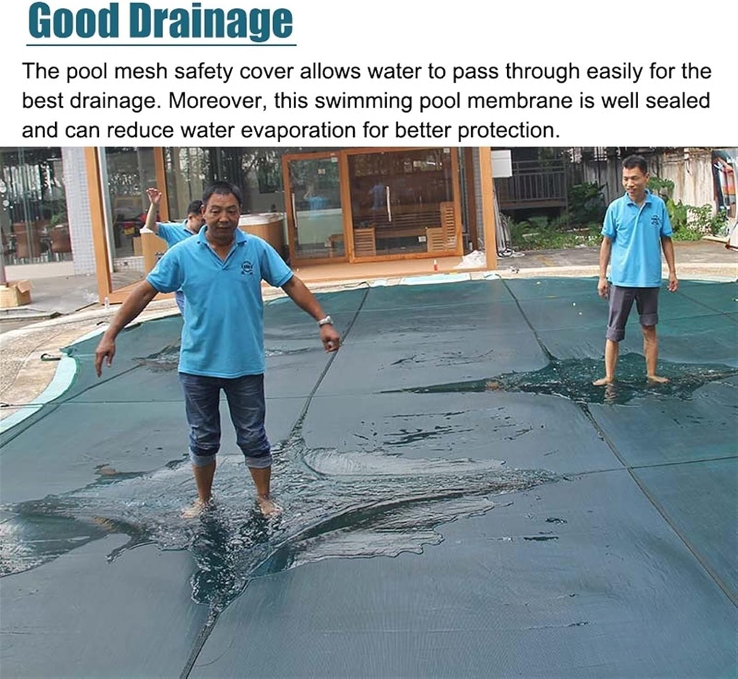 Heavy Duty Winter Round Pool Safety Cover for In-Ground Swimming Pools, Green Mesh, 5ft/6ft/7ft/8ft/10ft/12ft/14ft/15ft/18ft/24ft Large, Custom Size (Size : 21ft/6.4m)