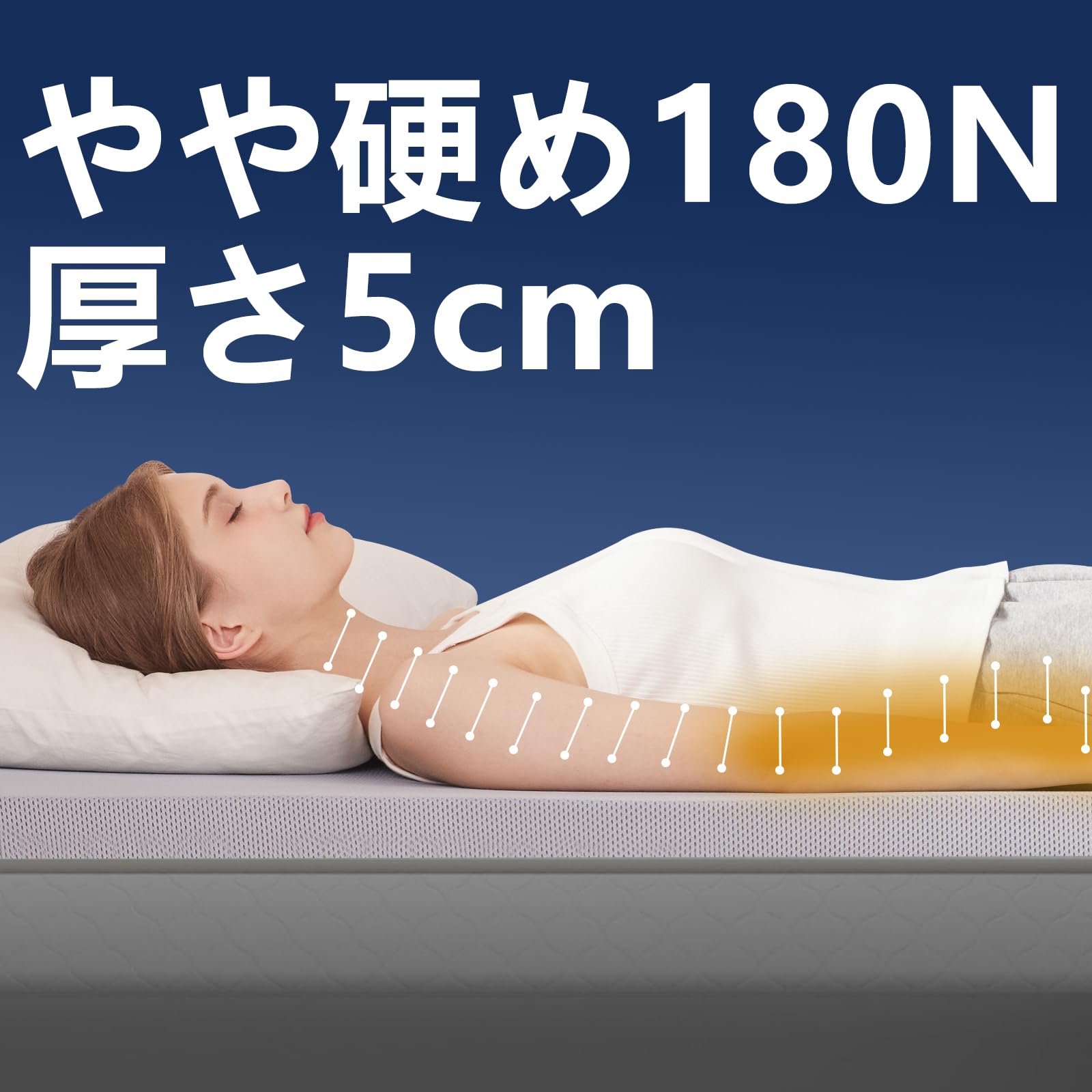 Amazon.co.jp: Lazyzizi 高反応タイプマットレス ダブル 硬さ180N布団