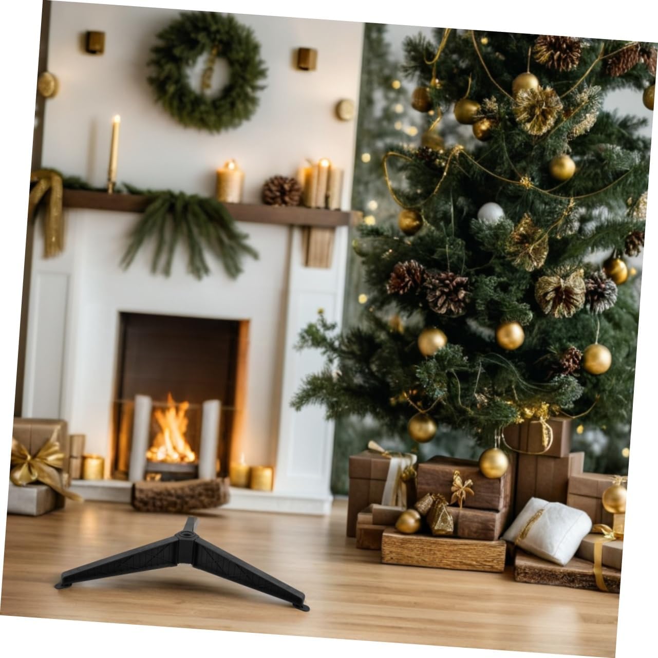 Christmas Tree Stand Bracket Sturdy Support Holder for Artificial Trees and Reliable Base for Holiday Parties and Decor
