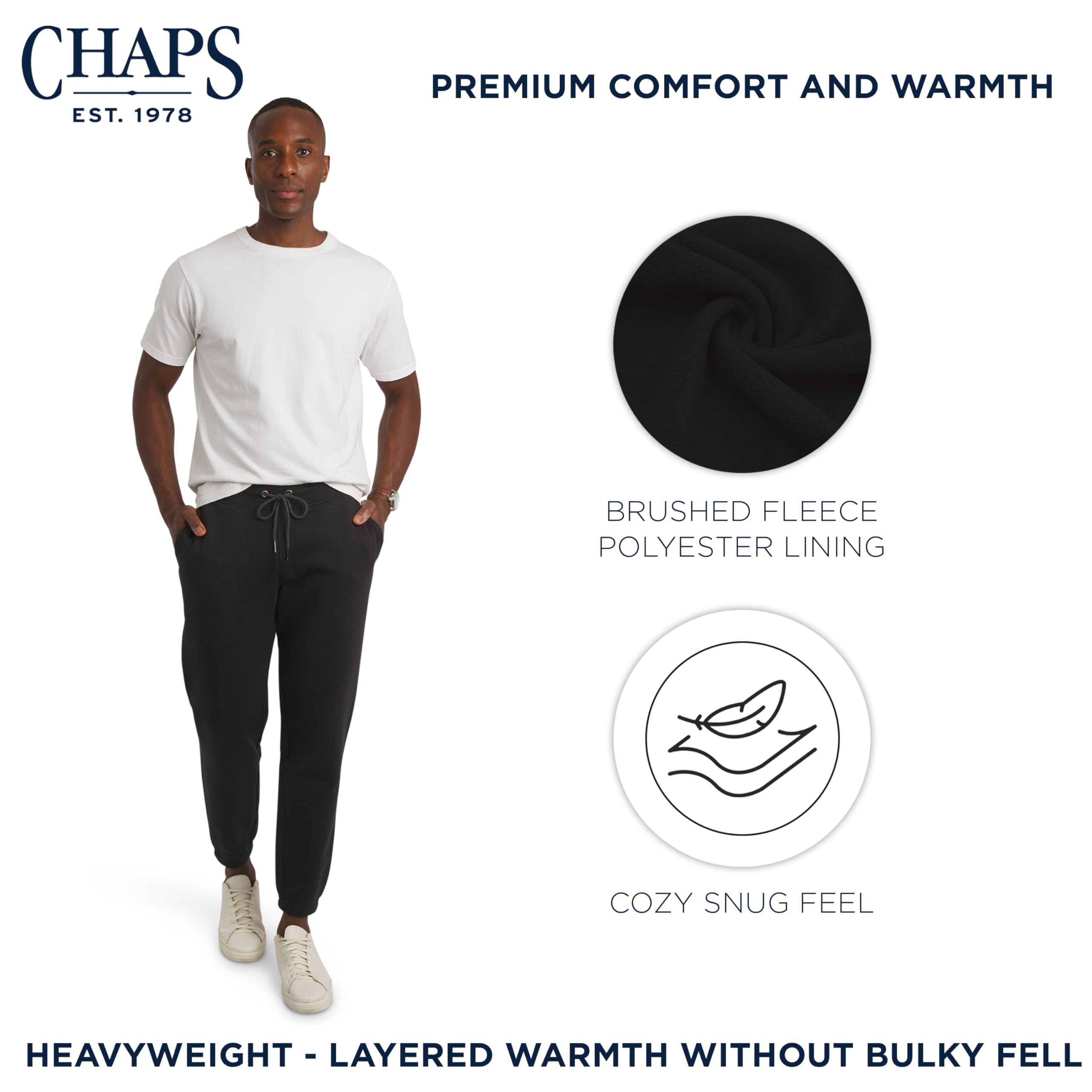 Chaps Herren Everyday Regular Fit Comfortable Fleece Lined Jogger Sweatpants Trainingshose