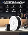 Inslogic PA6-GF25 Glass Fiber Reinforced Nylon Filament 1.75mm, 0.5kg Black Refill, High-Temp 3D Printing Material with 210°C HDT, Tough & Heat-Resistant, for Industrial FDM Printers