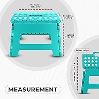 Vista 3 de Utopia Home - Taburete plegable, taburete de pie de 9 pulgadas de ancho, soporta hasta 300 libras, de plástico ligero para cocina, baño y sala