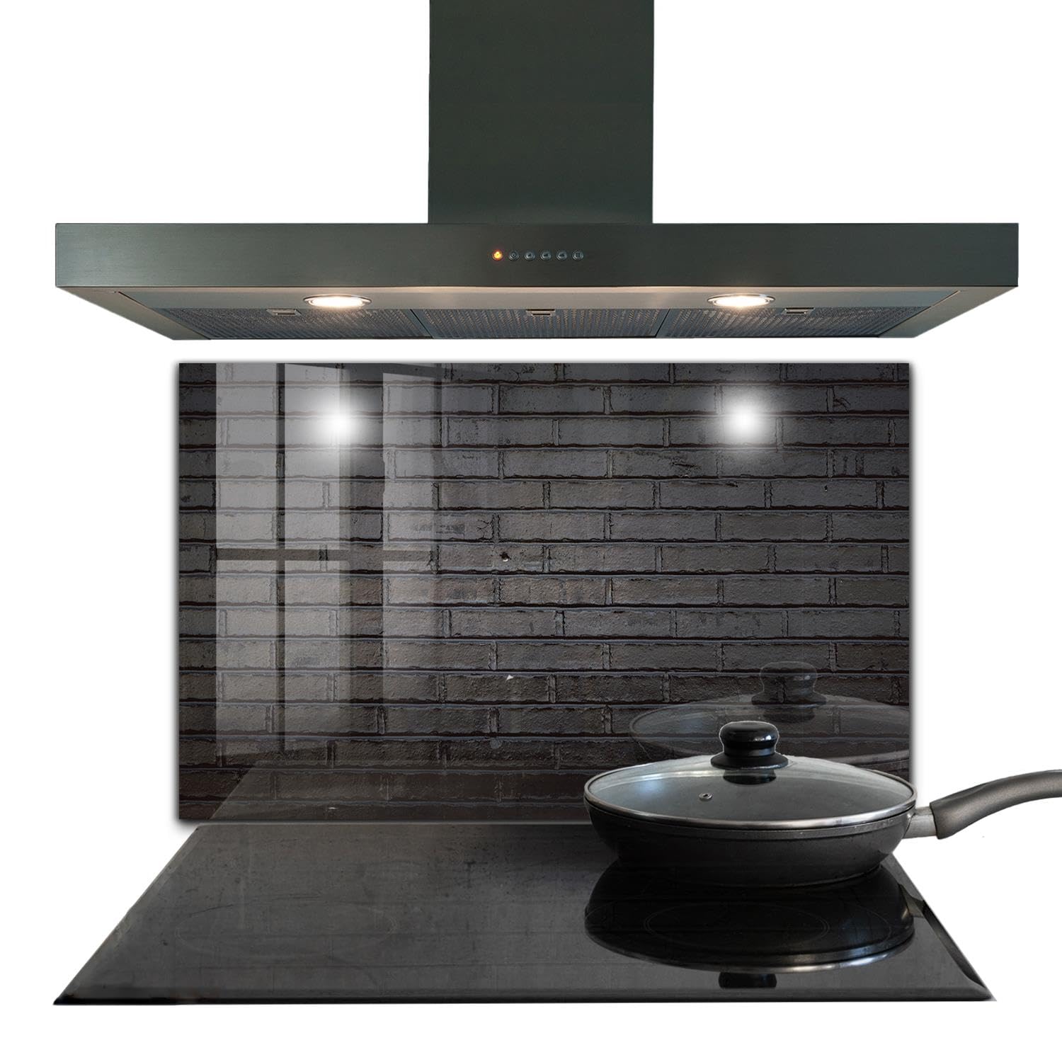 Panneau de cuisine Wallfluent en verre trempé pour relooker une crédence de style loft