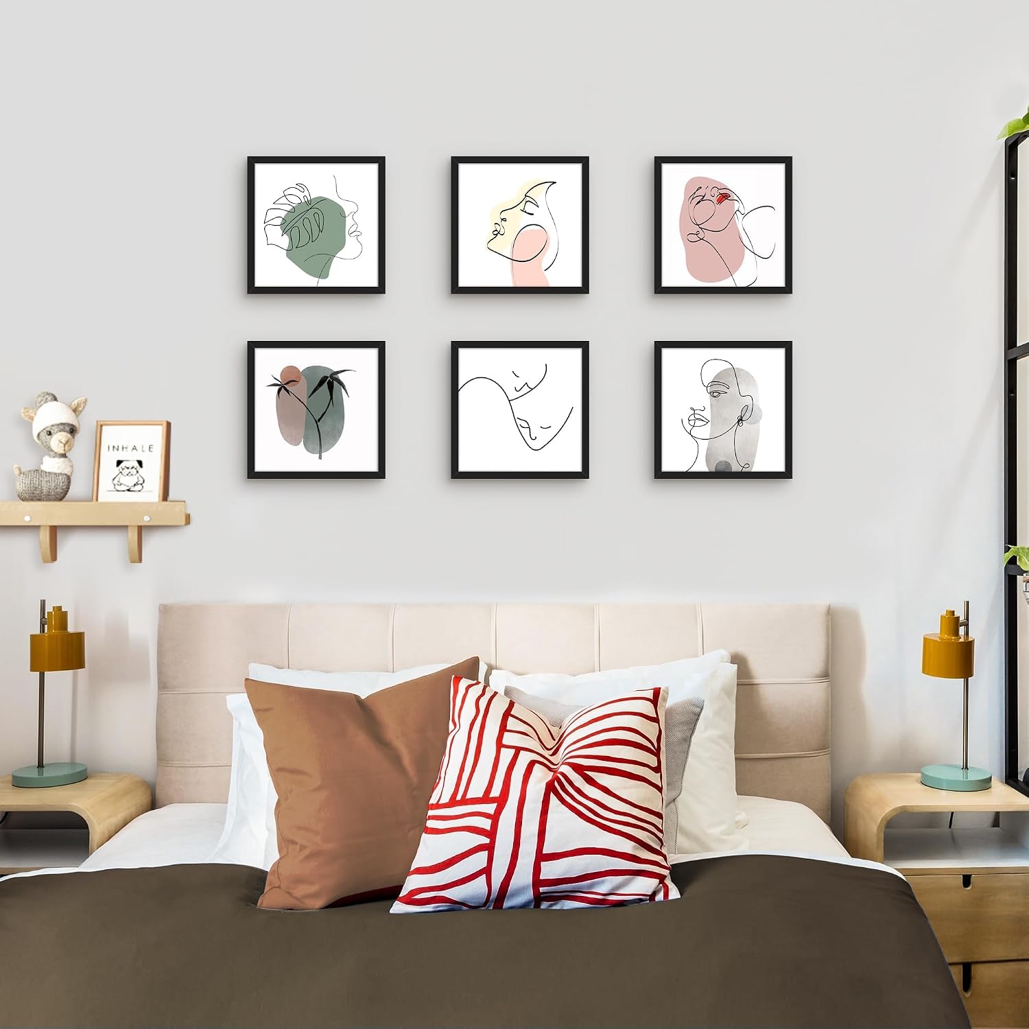 Picrit 10x10 Picture Frame Set of 12, Display 5x5 with Mat or 10x10 without Mat, Photo Frames for Wall Mounting Display, Black