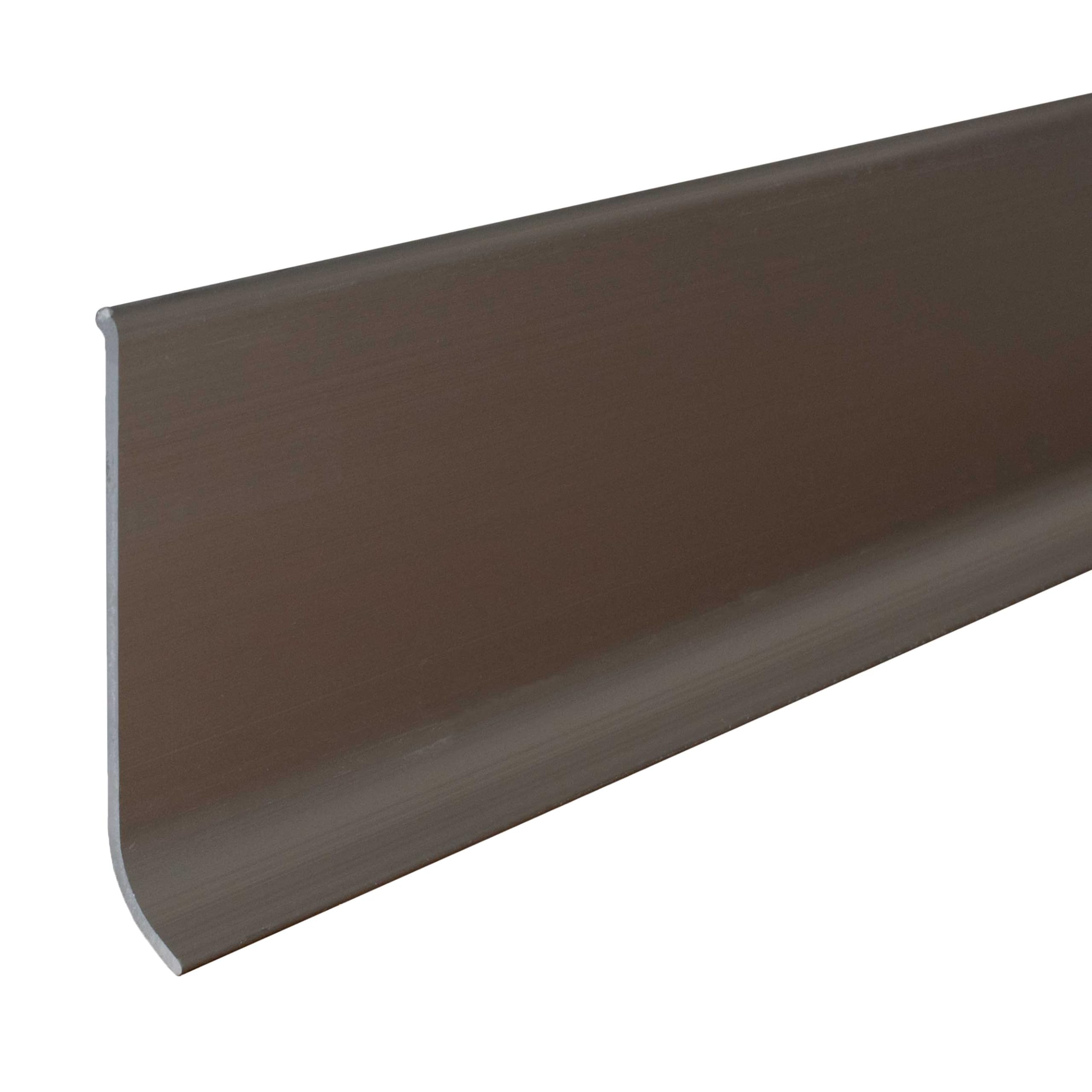 Sockelleiste | Aluminium | Edelstahl | Breite 10 mm | Höhe 80 mm | Länge 2500 mm | Materialstärke 1.5 mm | Ungebohrt | Fußleiste | 1 Stück