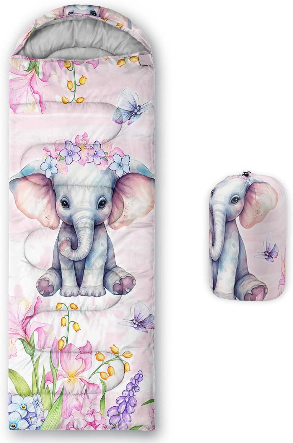 AILONEN Outer Space Astronaut Camping Sleeping Bags,Lightweight & Waterproof,3 Season Warm & Cool Weather,Cartoon Sleeping Bags for Kids,Boys Girls Travelling,Outdoors