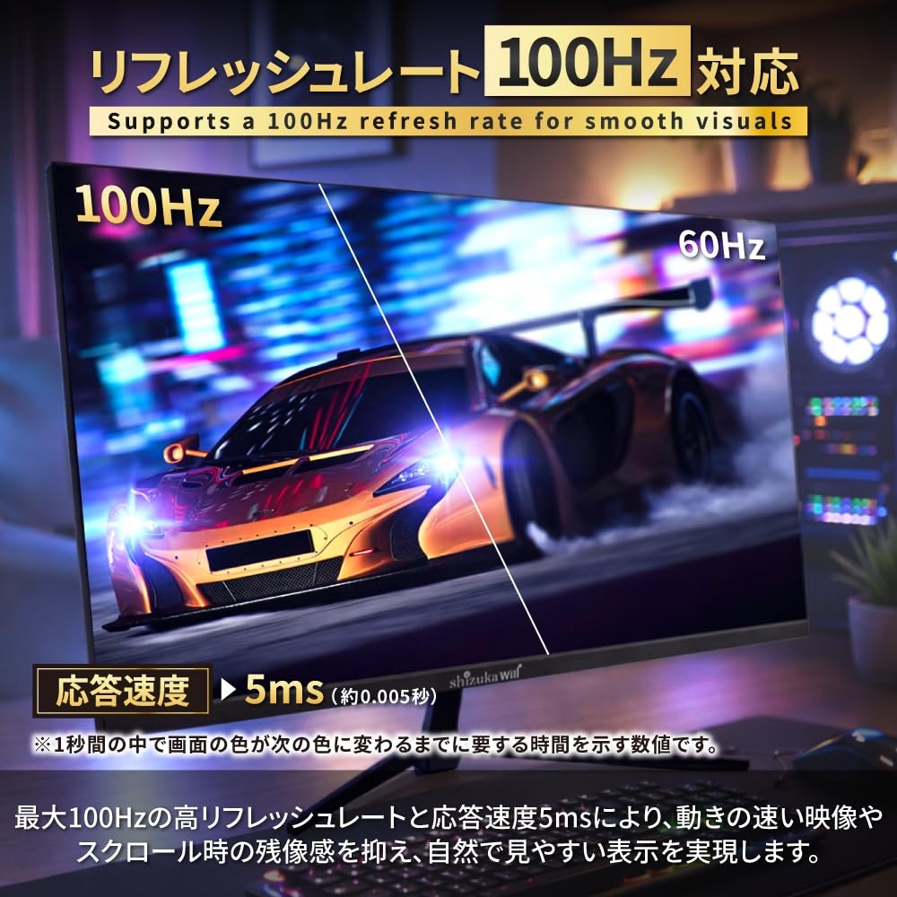 Amazon.co.jp: シズカウィル 液晶モニター 23.8インチ Type-C接続 FHD