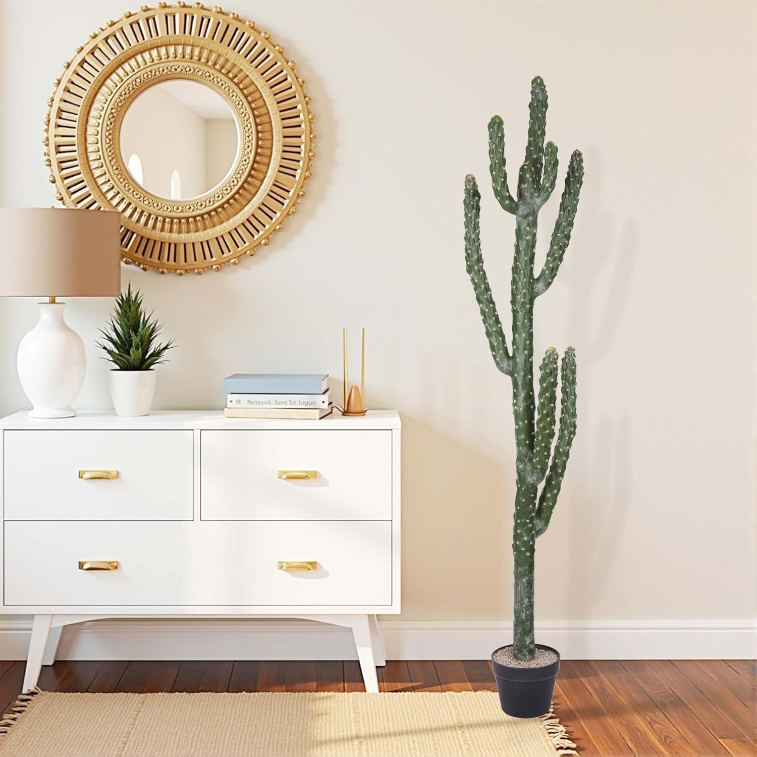 62Inch Artificial Cactus Faux Cacti Fake Cactus Saguaro Potted Plants for Indoor Outdoor Home Offices Store Decoration - Image 8