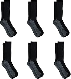 Dickies Men Dri-tech Essential Moisture Control Crew Socks, Available in M-xxl (6, 12 Pairs) Socks