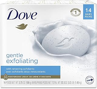 Dove Beauty Bar More Moisturizing Than Bar Soap Gentle Exfoliating With Mild Cleanser For Softer And Smoother Skin 3.75 oz...