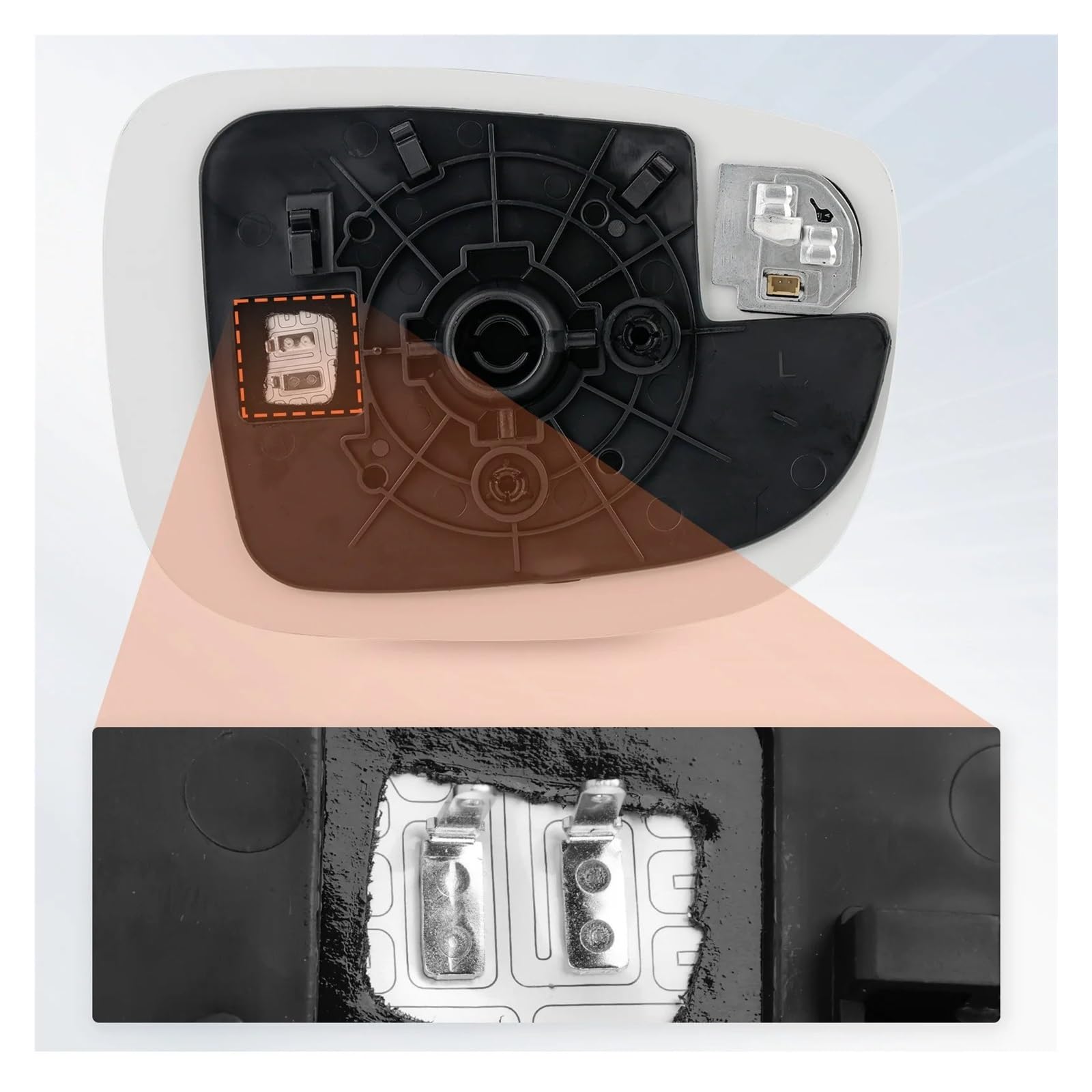retrovisore esterno vetro Per Mazda Per CX5 2017-2023 Per CX9 2016-2023 Riscaldato Destro Posteriore In Vetro Dello Specchio Con Punto Cieco TK71691G7 Vetro Specchio Retrovisore(1pc Right)