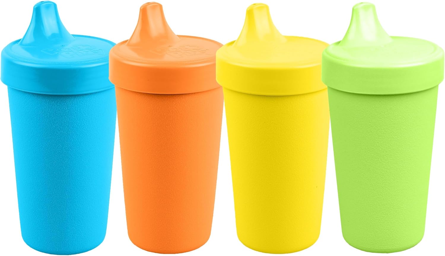 Re-Play Spill-Proof Sippy Cups for Toddlers - Kids Reusable 10 Oz Set of 4, Dishwasher & Microwave Safe, Made in USA, Spring
