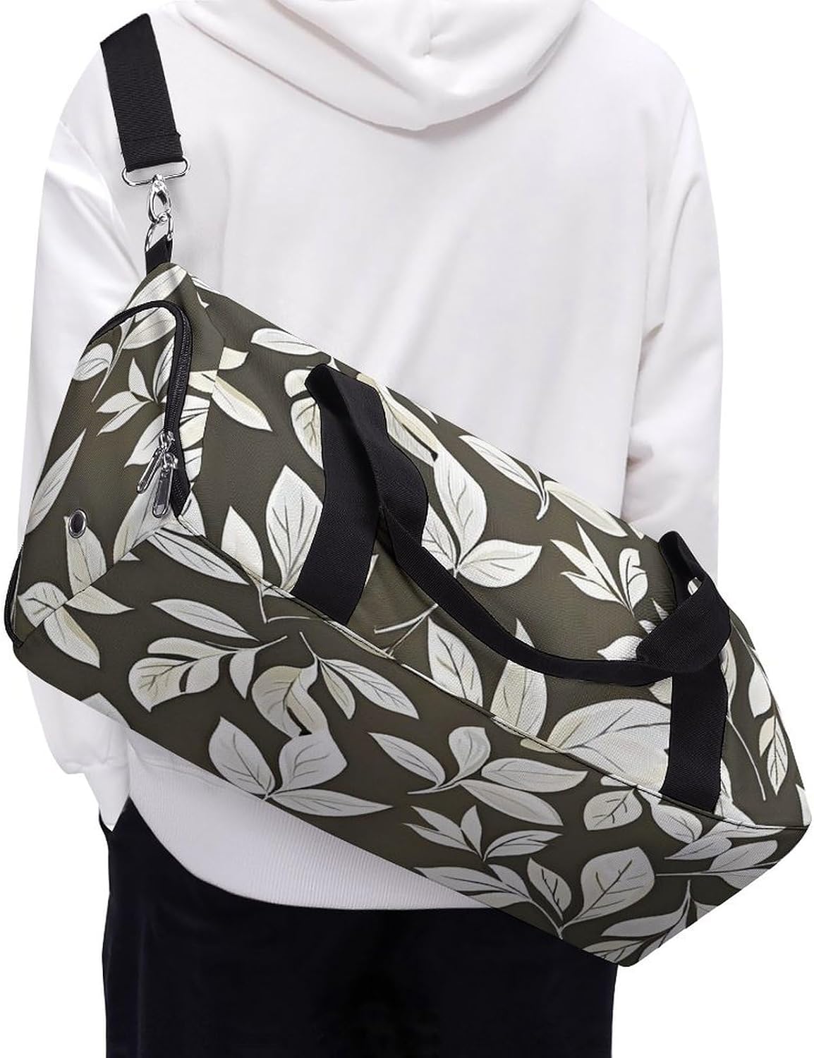 Gym Bag for Men Travel Duffle Bag The Shape of The Leaves Tote Bag Weekender Duffel Bag Weekender Bag for Sports