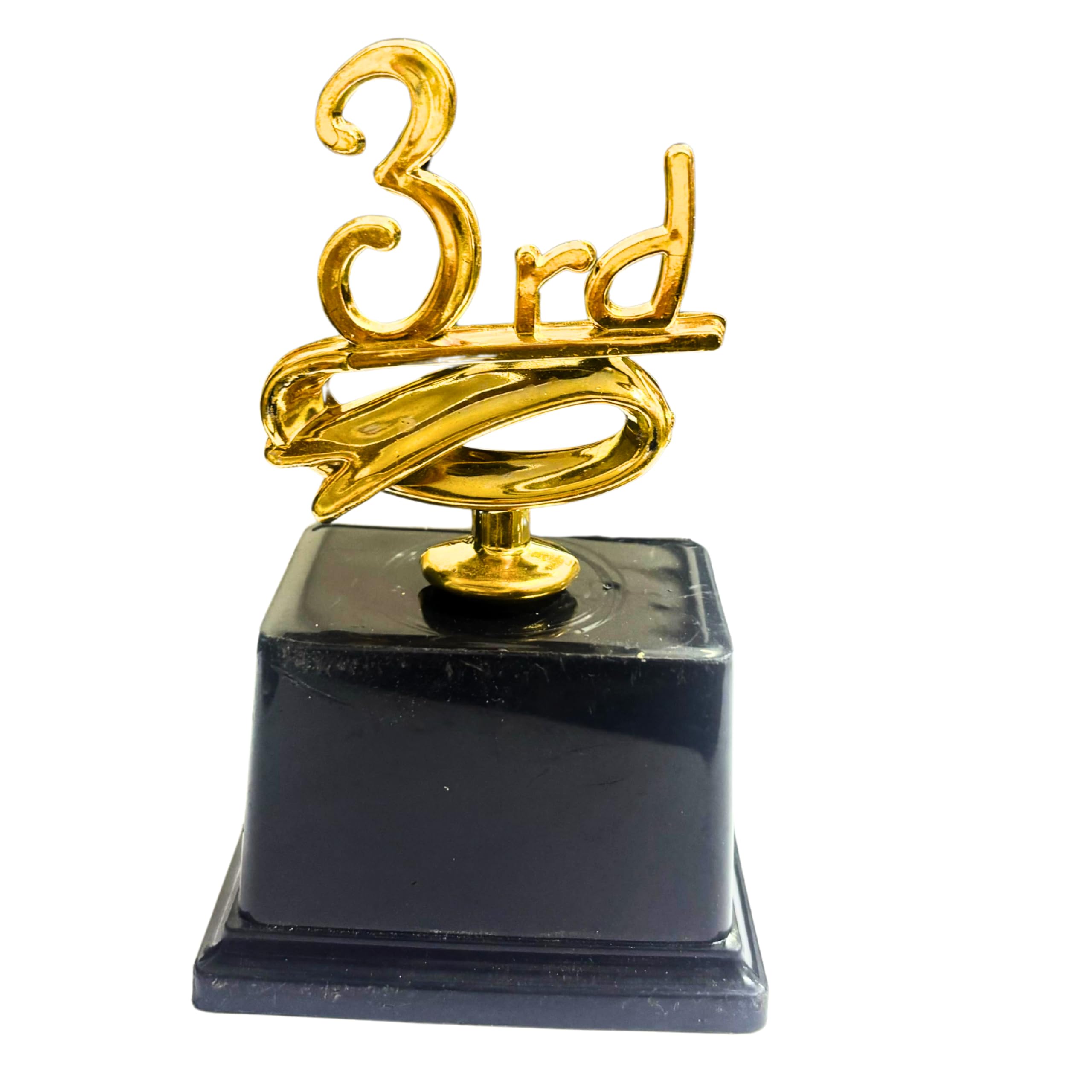 Trophy Awards Set with Gold Finish, 1st 2nd 3rd Place Trophies, Black Base, Competition Recognition 2