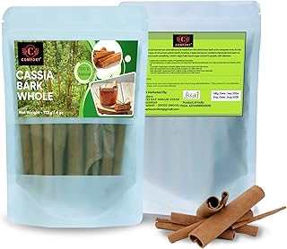 COMFORT Cassia Bark Whole & Cinnamon Sticks (113G/4OZ): A Versatile Spice for Flavor and Wellness (Pack of 1) 100% Natural