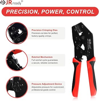 JRready ST6547 Molex Mini-Fit Jr. Micro-Fit Crimping Tool Kit with 2Pin 4Pin 6Pin Connector Kit Pins and Sockets 20-24AWG/18-24AWG Crimp Terminals Molex Connectors 4.2mm/3.0mm Pitch with Pin Extractor