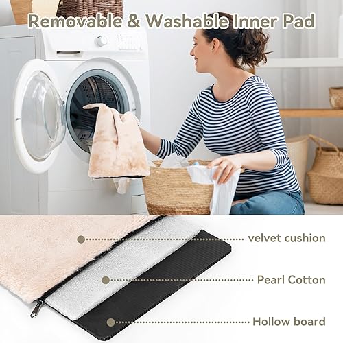 Miniatura 8 de Petsfit Transportador expandible para conejos, transportador de mascotas aprobado por aerolíneas de 16 pulgadas con 2 extensiones, cojín suave