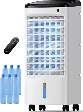 Windowless Portable Air Conditioner with 12H Timer, 1.2 Gallon Tank, and Ice Packs for Small Rooms
